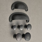 Classic Cast Iron Cupboard Handles | Oxidised-Cabinet Knobs-Yester Home