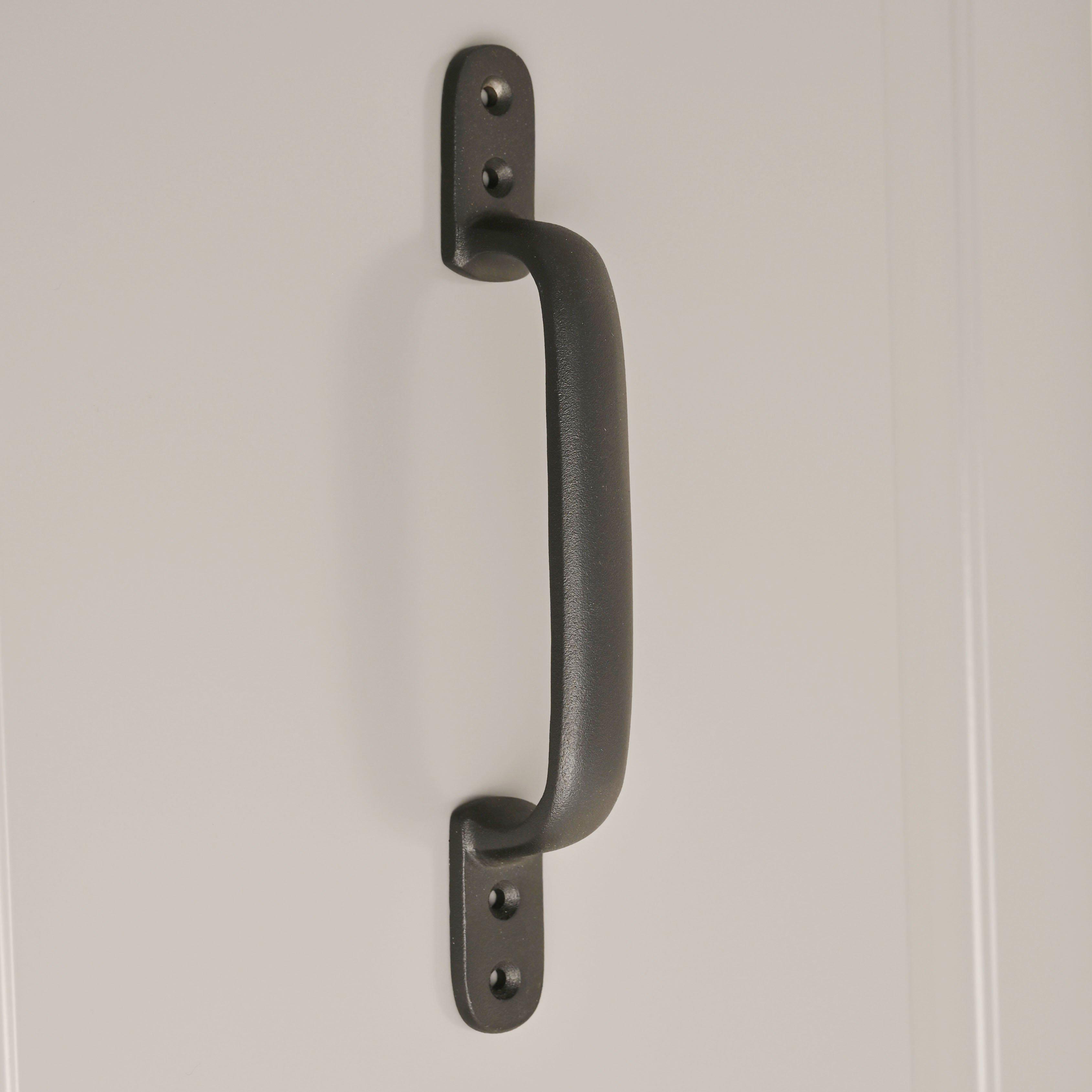 Classic Cast Iron Cupboard Handles | Textured Black-Cabinet Knobs-Yester Home