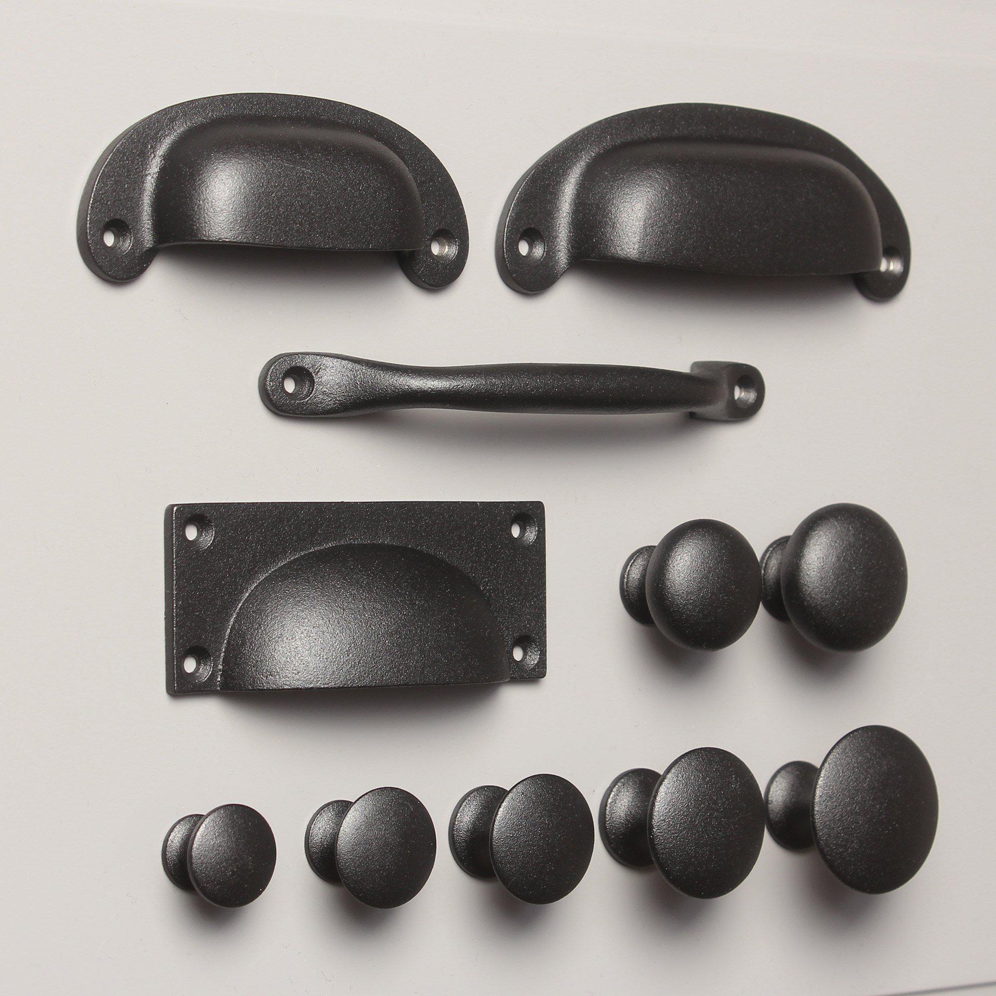 Classic Cast Iron Cupboard Handles | Textured Black Yester Home Classic Cast Iron Cupboard Handles | Textured Black Yester Home