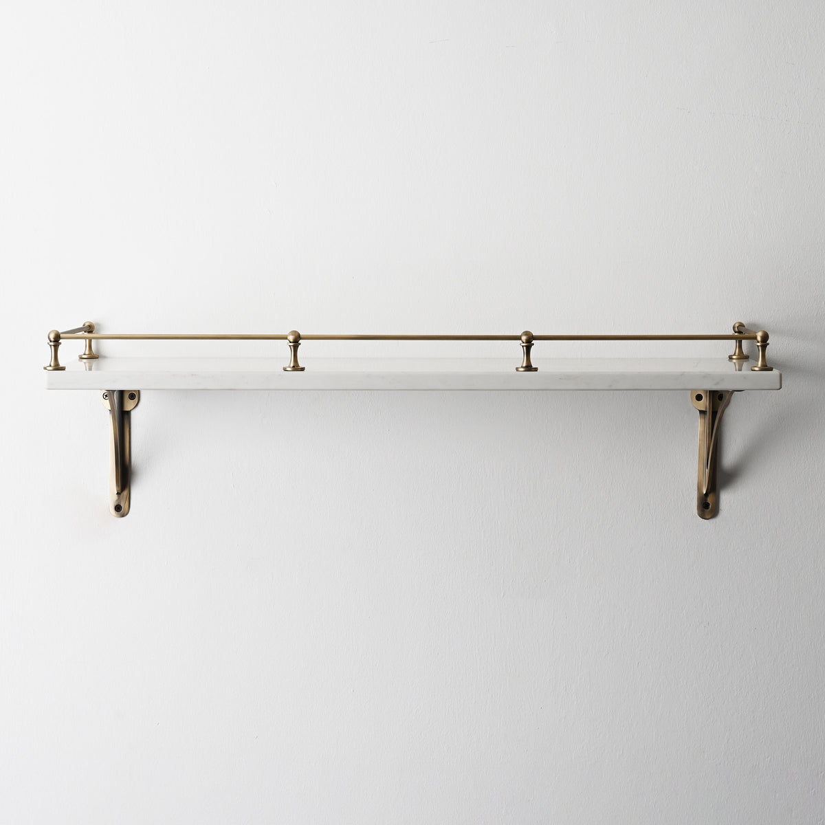 Classic Gallery Shelf Rail | Aged Brushed Brass