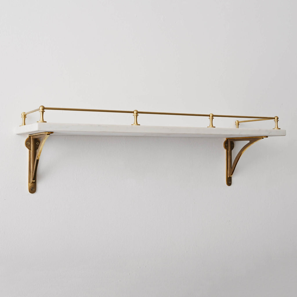 Classic Gallery Shelf Rail | Brushed Satin Brass | Yester Home