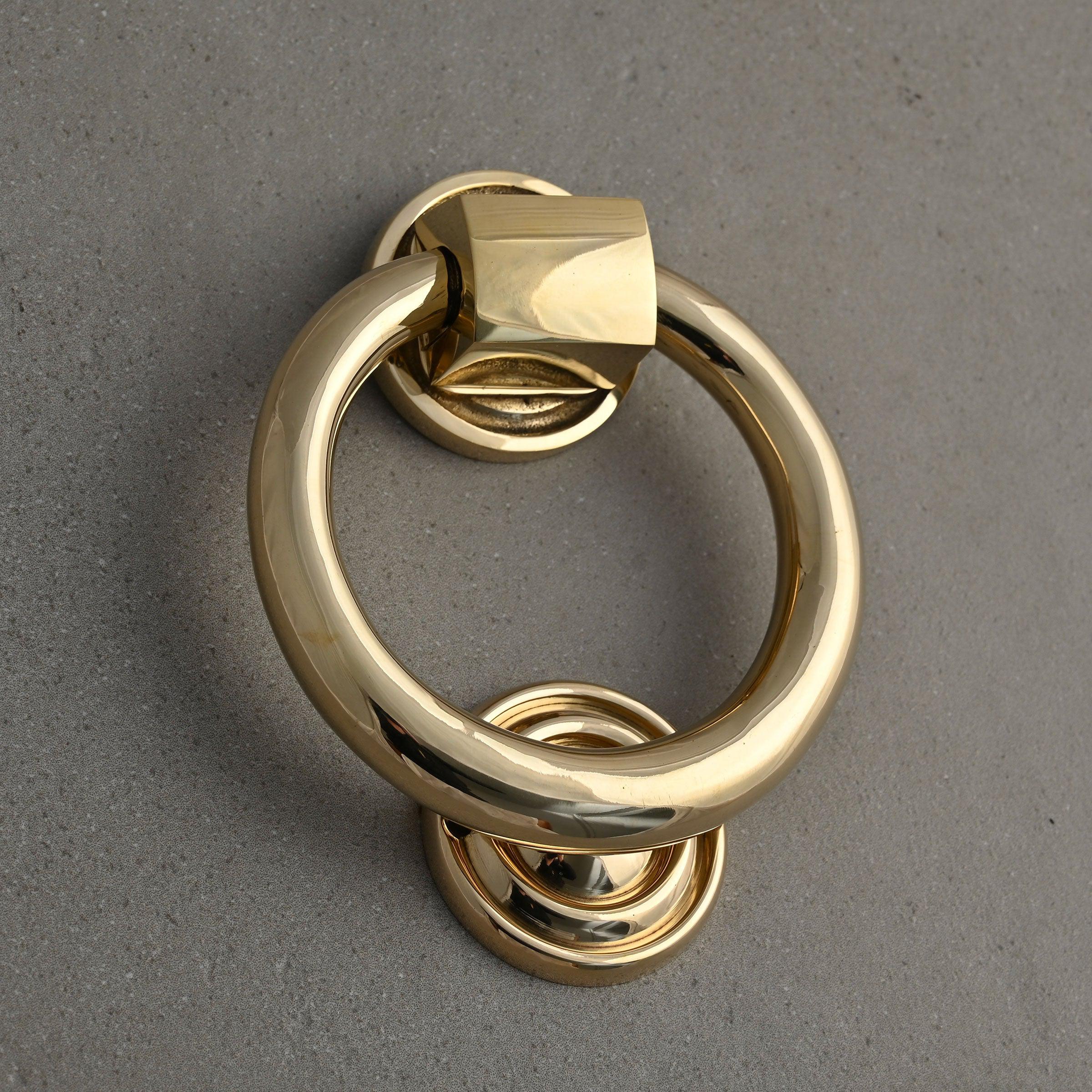 Classic Ring Door Knocker | Polished Brass-Door Knocker-Yester Home