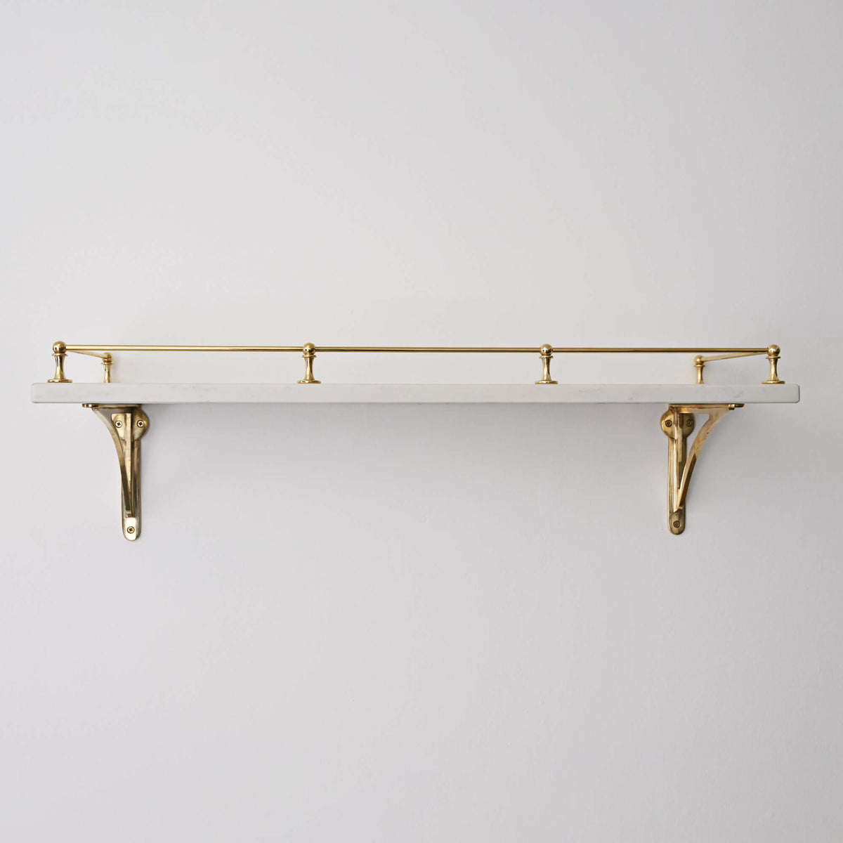 Classic Polished Brass Gallery Shelf Rail Yester Home