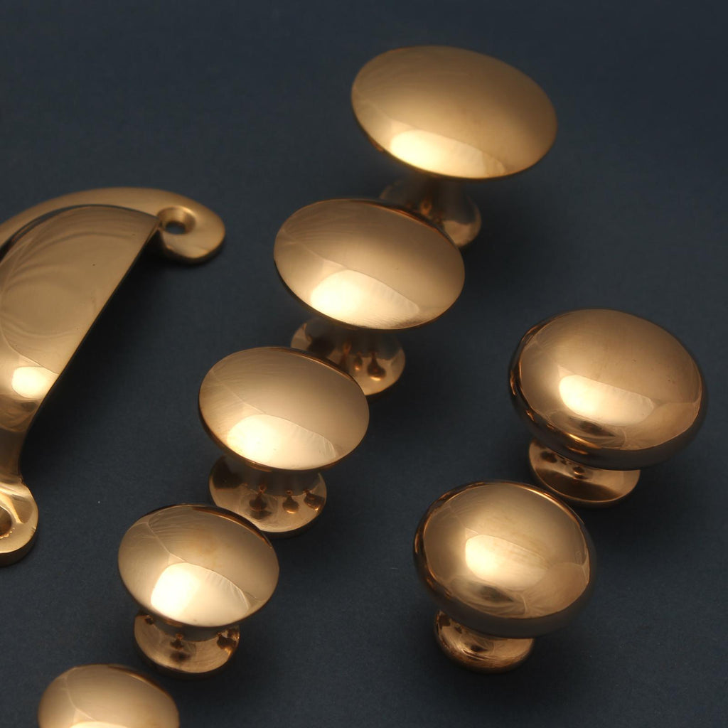 Classic Polished Bronze Cupboard Handles-Cabinet Knobs-Yester Home
