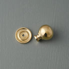 Classic Polished Brass Round Cupboard Knob-Cabinet Knobs-Yester Home