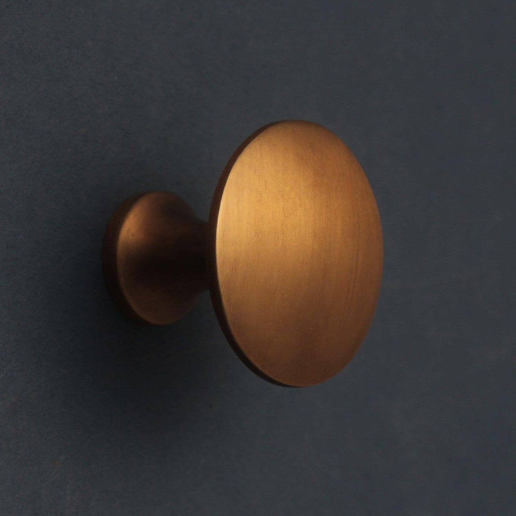 Classic Satin Aged Brass Cupboard Handles-Cabinet Knobs-Yester Home