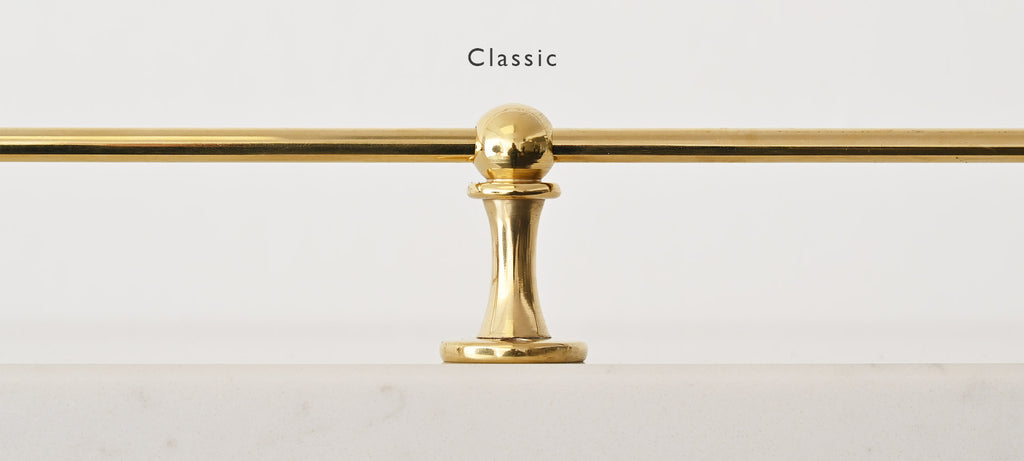 Brass Gallery Rails | Yester Home