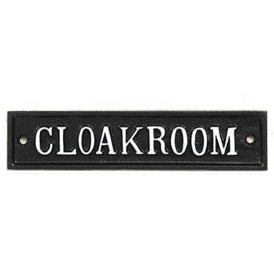 Cloakroom Door Sign-Room Signs-Yester Home