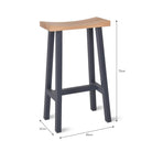 Clockhouse Bar Stool | Carbon & Natural - Bar Tables & Stools - Garden Trading - Yester Home