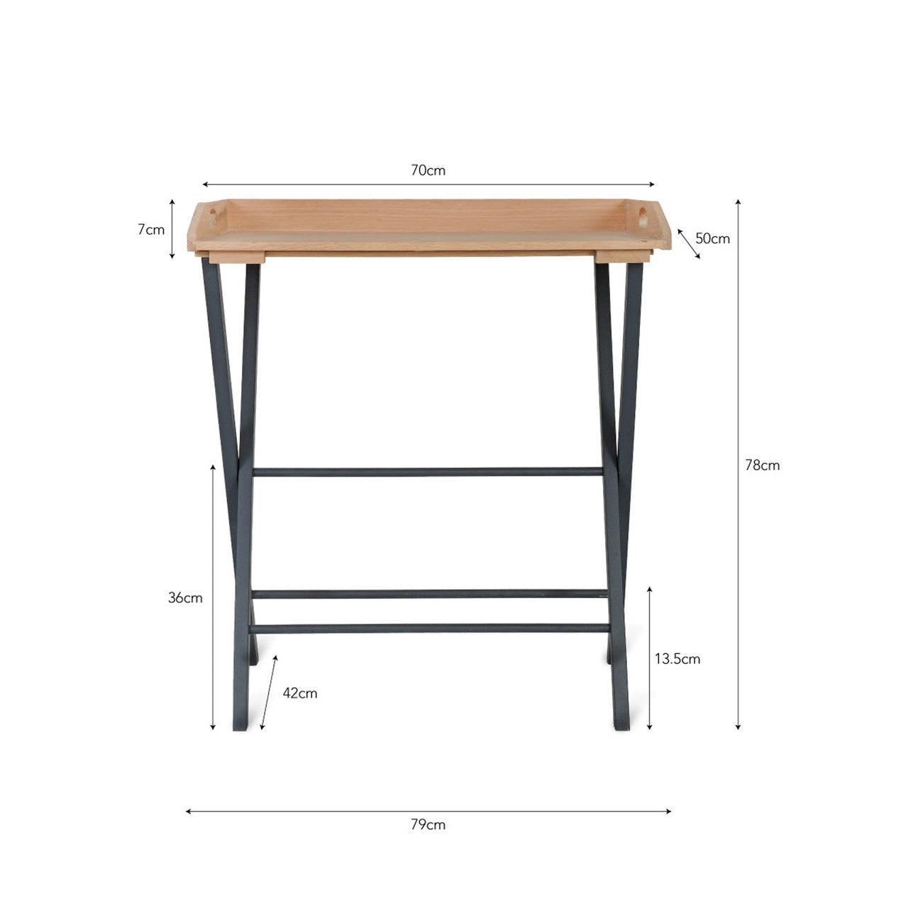 Clockhouse Desk Tray in Carbon - Oak & Beech-Office Accessories-Yester Home