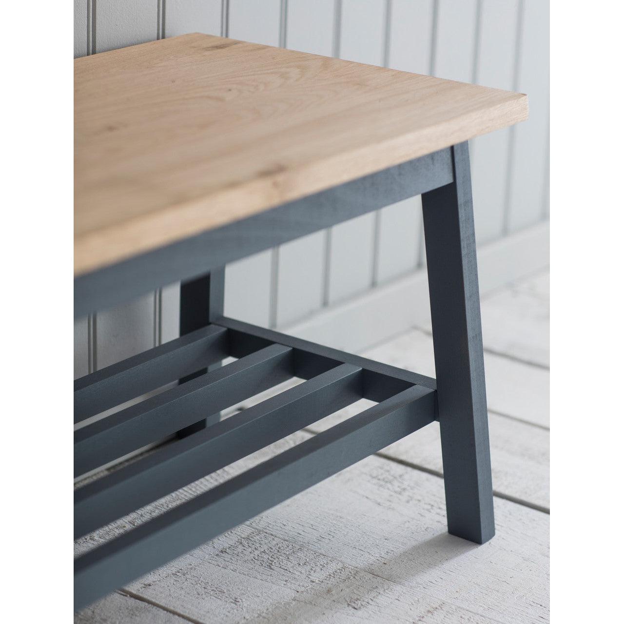 Clockhouse Hallway Bench in Charcoal - Oak & Beech-Indoor Furniture-Yester Home