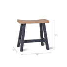 Clockhouse Stool with Carbon Legs - Oak & Beech-Indoor Furniture-Yester Home