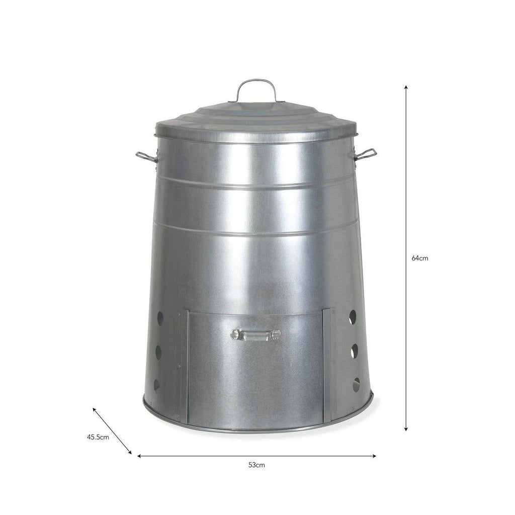 Compost Bin, 120L - Galvanised Steel