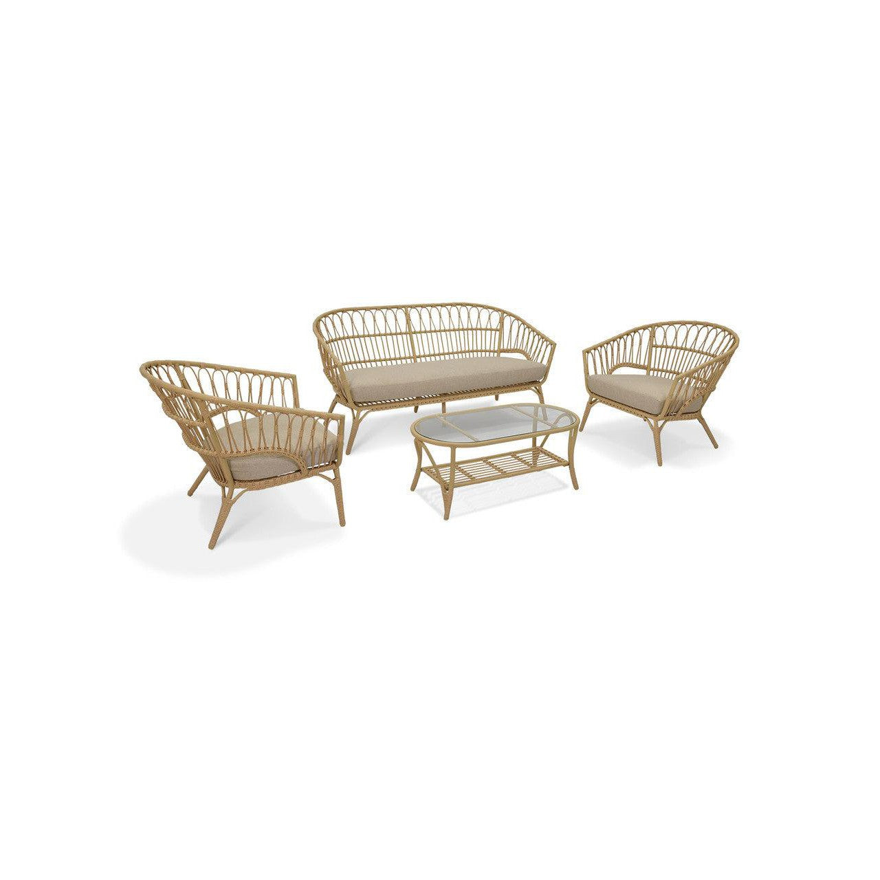 Corston Sofa Set | Natural - Outdoor Sofas & Sets - Garden Trading - Yester Home