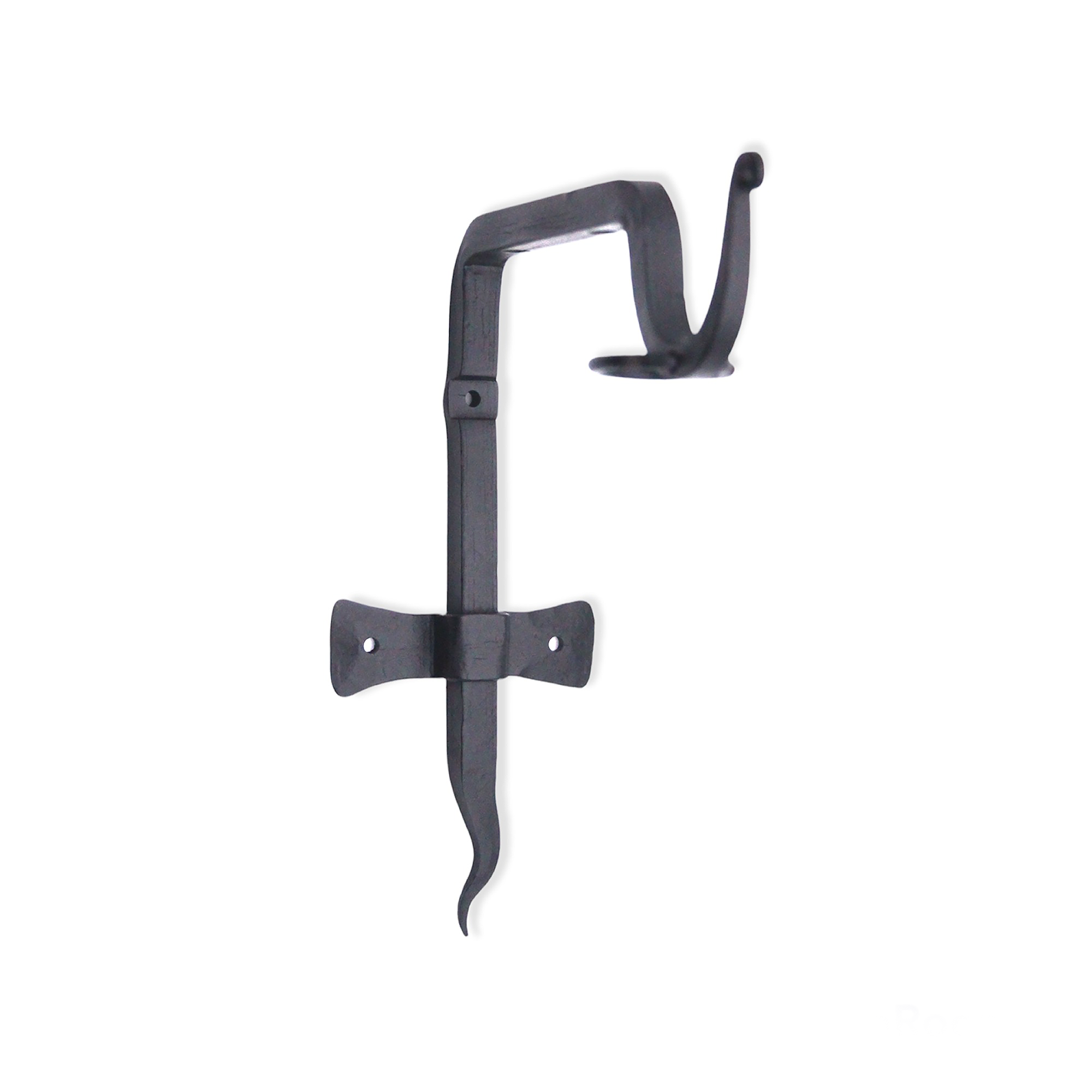 Cosmo Twist Shelf Support Matt Black-Ferro Handforged Collection-Yester Home