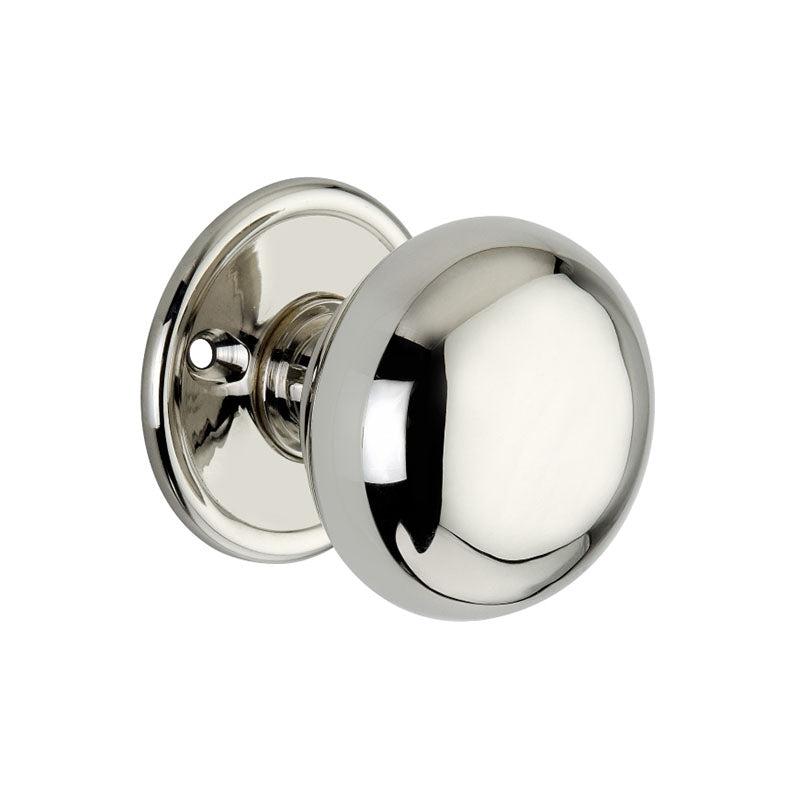 Cottage Large 50mm Rim/Mortice Door Knob Polished Nickel-Rim Door Knobs-Yester Home