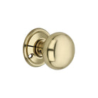 Cottage Small 40mm Rim/Mortice Door Knob Polished Brass-Rim Door Knobs-Yester Home