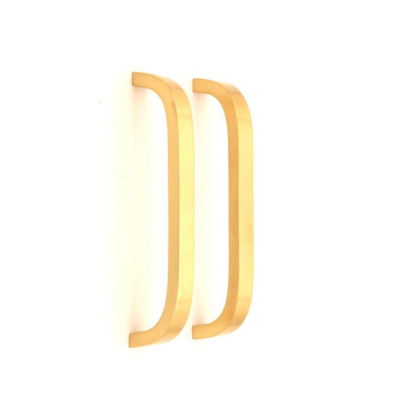 Curve Bar Cabinet Handle Satin Brass Large-Cabinet Handles-Yester Home
