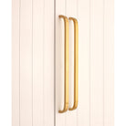 Curve Bar Cabinet Handle Satin Brass Medium-Cabinet Handles-Yester Home