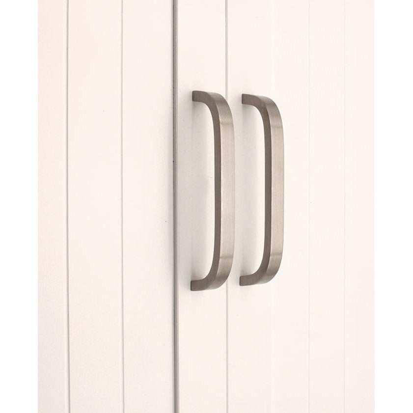 Curve Bar Cabinet Handle Satin Silver Small-Cabinet Handles-Yester Home