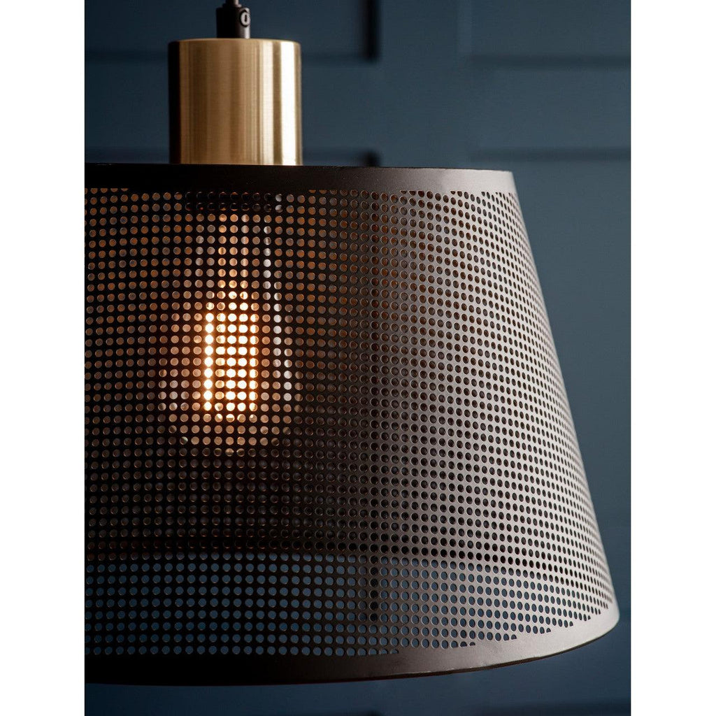 Curzon Pendant Light in Black - Steel-Pendant & Ceiling Lights-Yester Home
