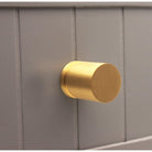 Cylinder Cupboard Pull Satin Brass-Cupboard Pulls-Yester Home