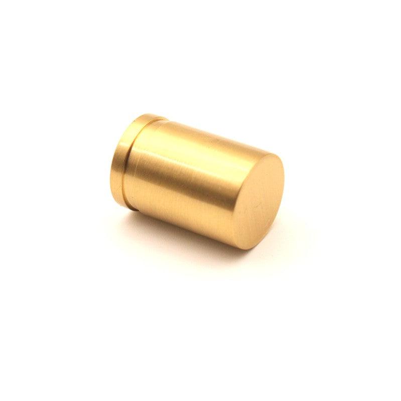 Cylinder Cupboard Pull Satin Brass-Cupboard Pulls-Yester Home