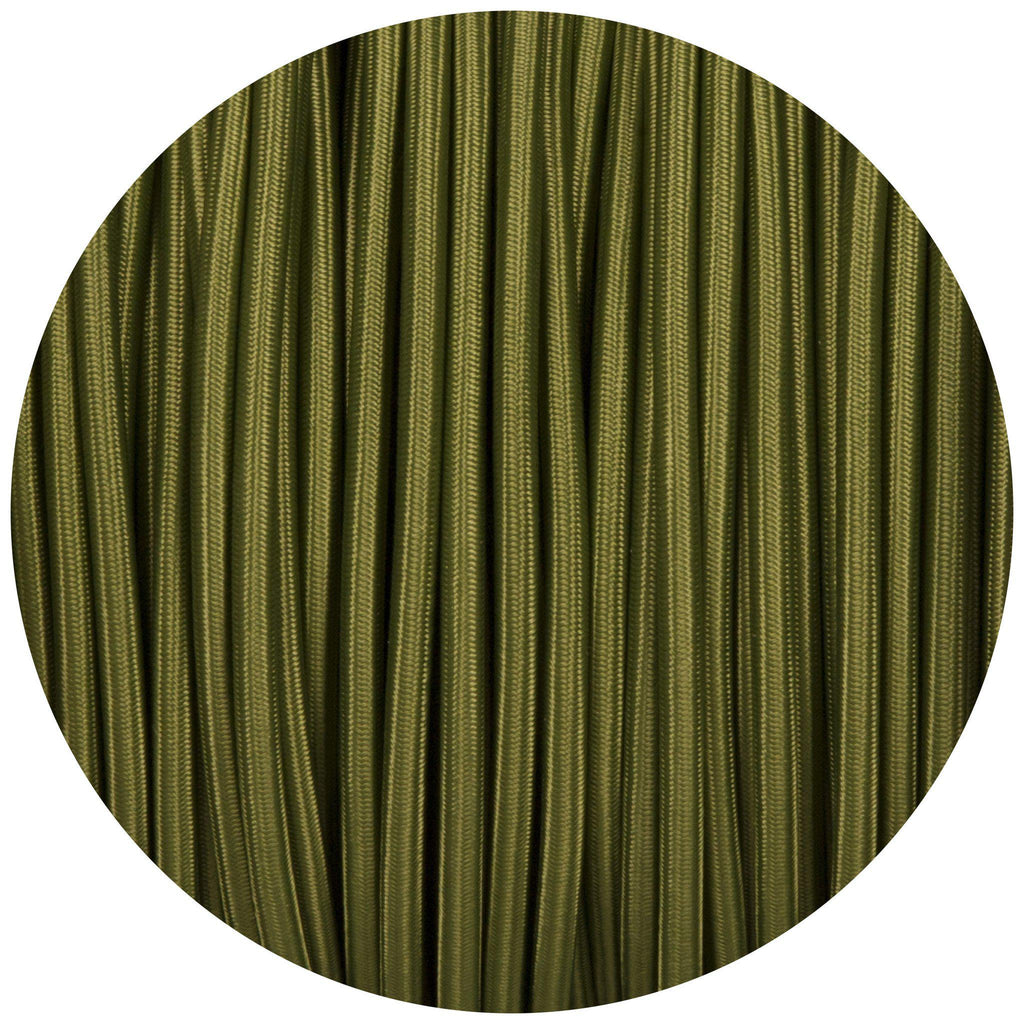 Cyprus Green Round Fabric Braided Cable-Fabric Cable-Yester Home