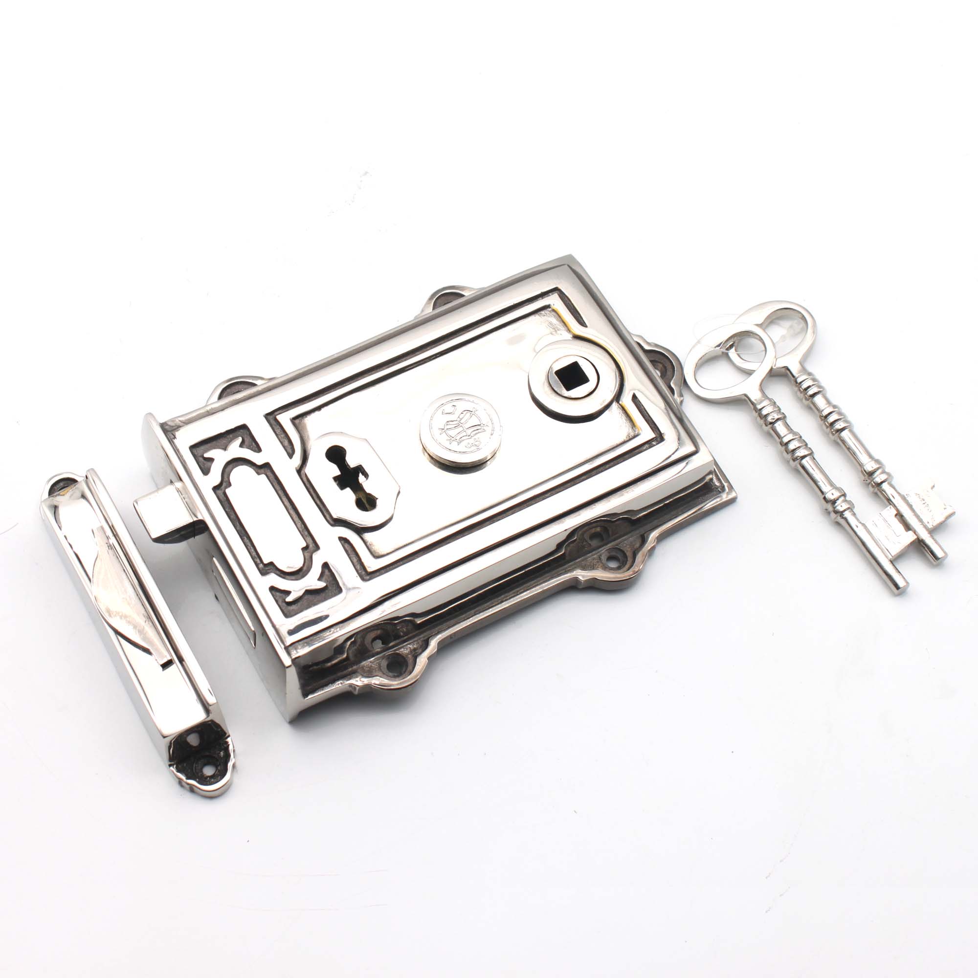 Davenport Rim Lock Aged Nickel | Yester Home
