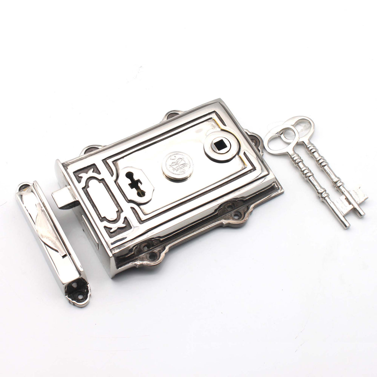 Davenport Rim Lock Aged Nickel | Yester Home