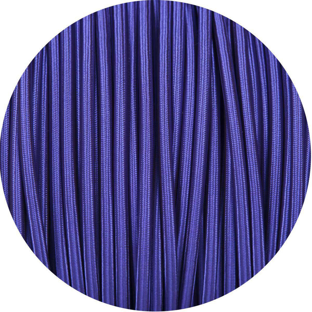 Deep Purple Round Fabric Braided Cable-Fabric Cable-Yester Home
