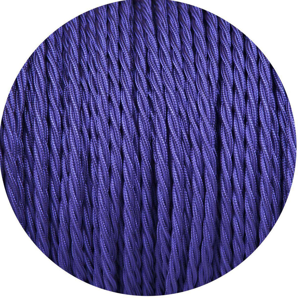 Deep Purple Twisted Fabric Braided Cable-Fabric Cable-Yester Home