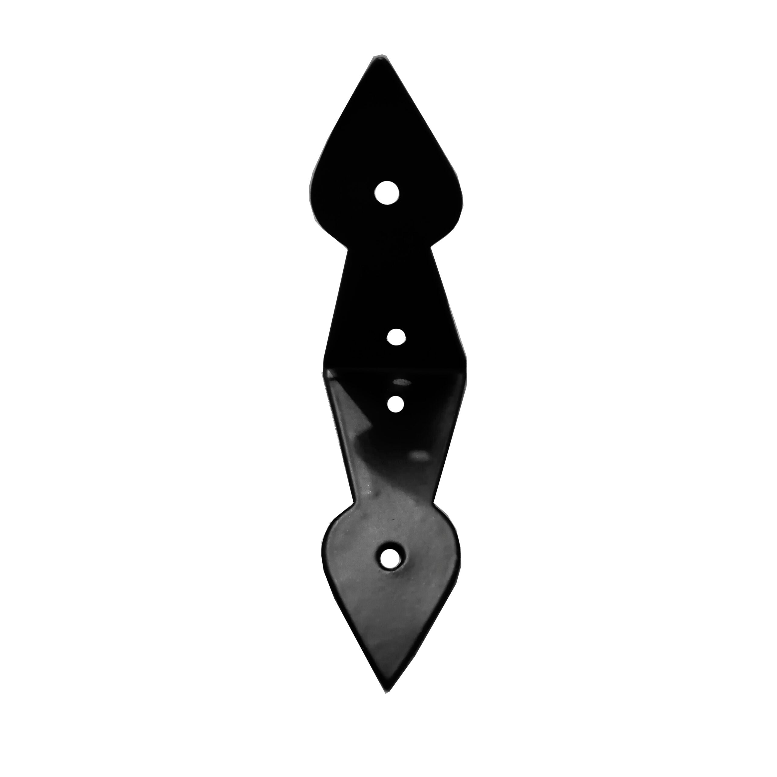 Design 75mm Iron Corner Black-Decorative Hinges & Corners-Yester Home