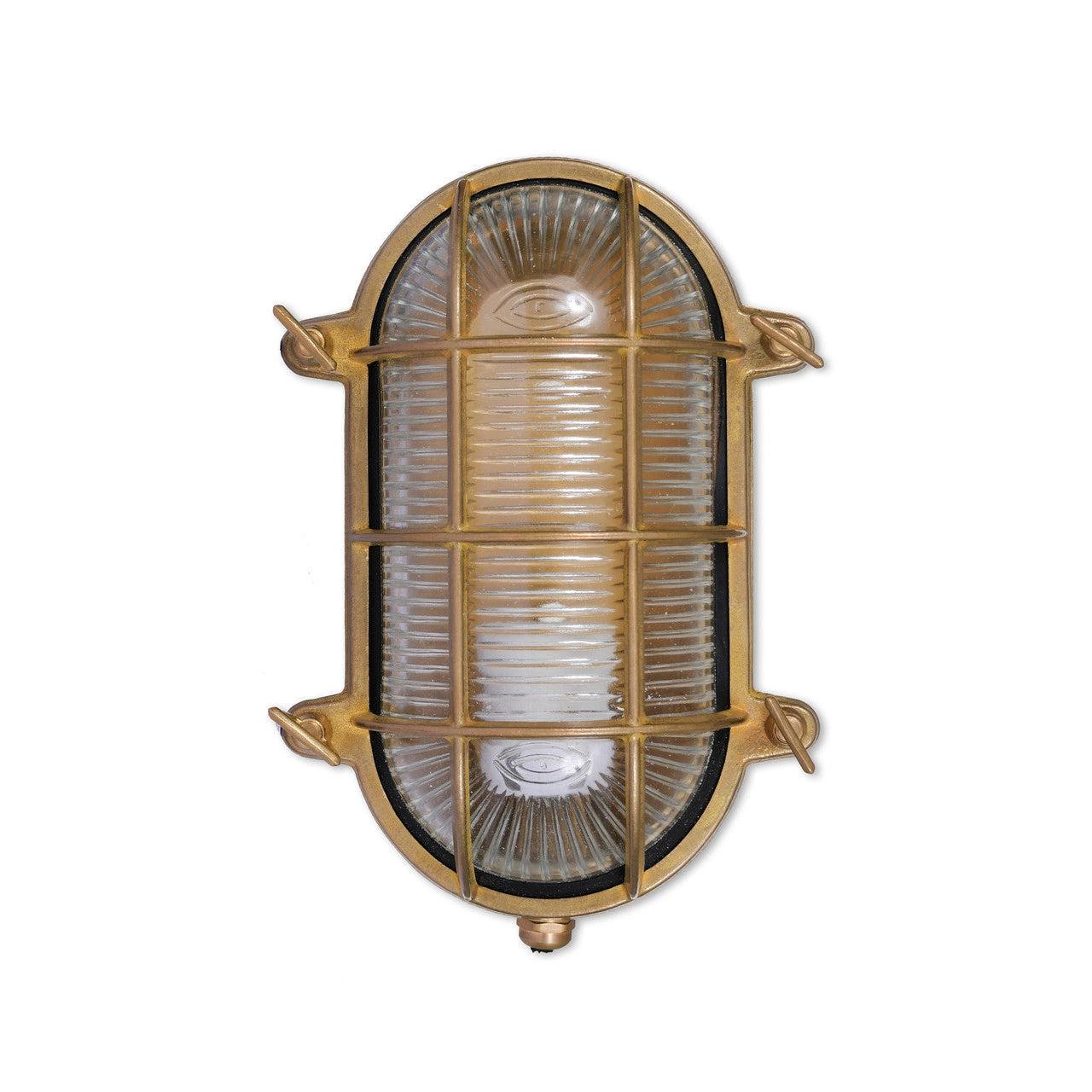 Devonport Bulk Head Light - Brass-Outdoor Lighting-Yester Home