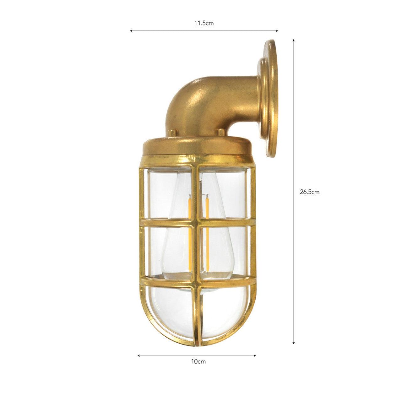 Devonport Down Light - Brass-Outdoor Lighting-Yester Home