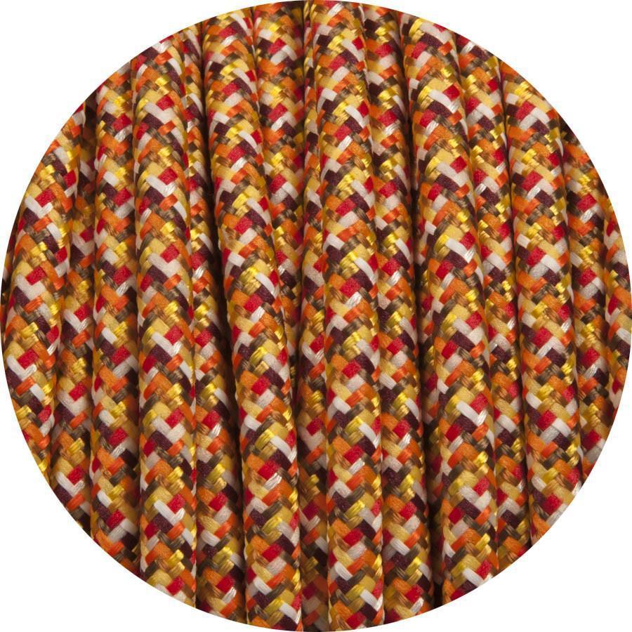 Digital Orange Round Fabric Cable-Fabric Cable-Yester Home