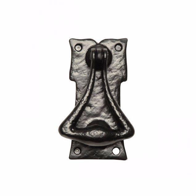 Dipped Pendulum Iron Door Knocker · Antique Black Kirkpatrick 1117 ·