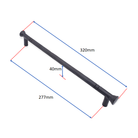 Dona Pull Handle Large Matt Black-Cabinet Handles-Yester Home