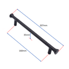 Dona Pull Handle Medium Matt Black-Cabinet Handles-Yester Home