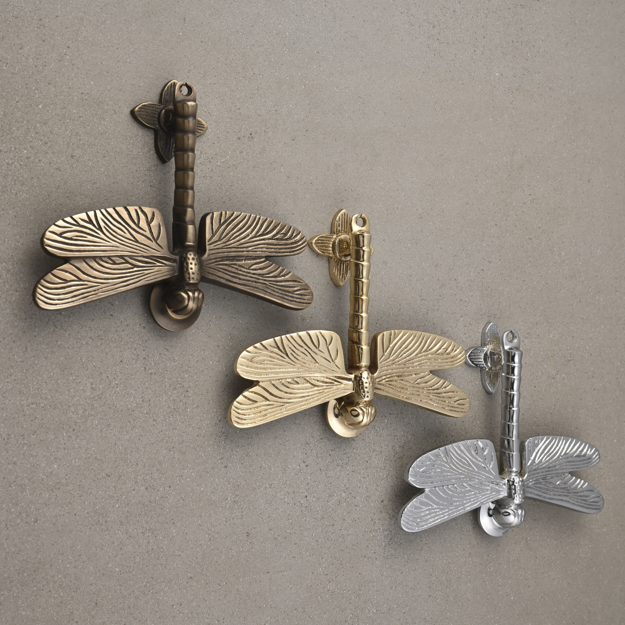 Dragonfly Door Knocker | Solid Brass-Door Knocker-Yester Home