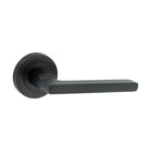 Drox Lever Door Handle Matt Black-Levers on Rose-Yester Home