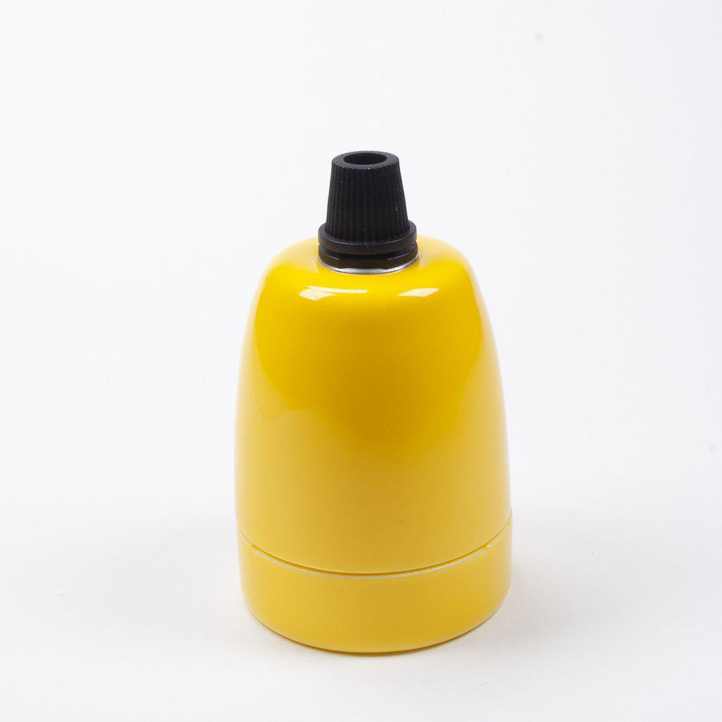 E27 Ceramic Lampholder with grip - All Colours-Lampholders-Yester Home