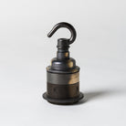 E27 Period Lampholder with hook - All Colours-Lampholders-Yester Home