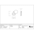 Ebony 30mm Round Escutcheon | From The Anvil - Escutcheons - From The Anvil - Yester Home