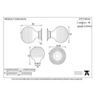 Ebony & Aged Brass Beehive Mortice/Rim Knob Set | From The Anvil-Mortice Knobs-Yester Home