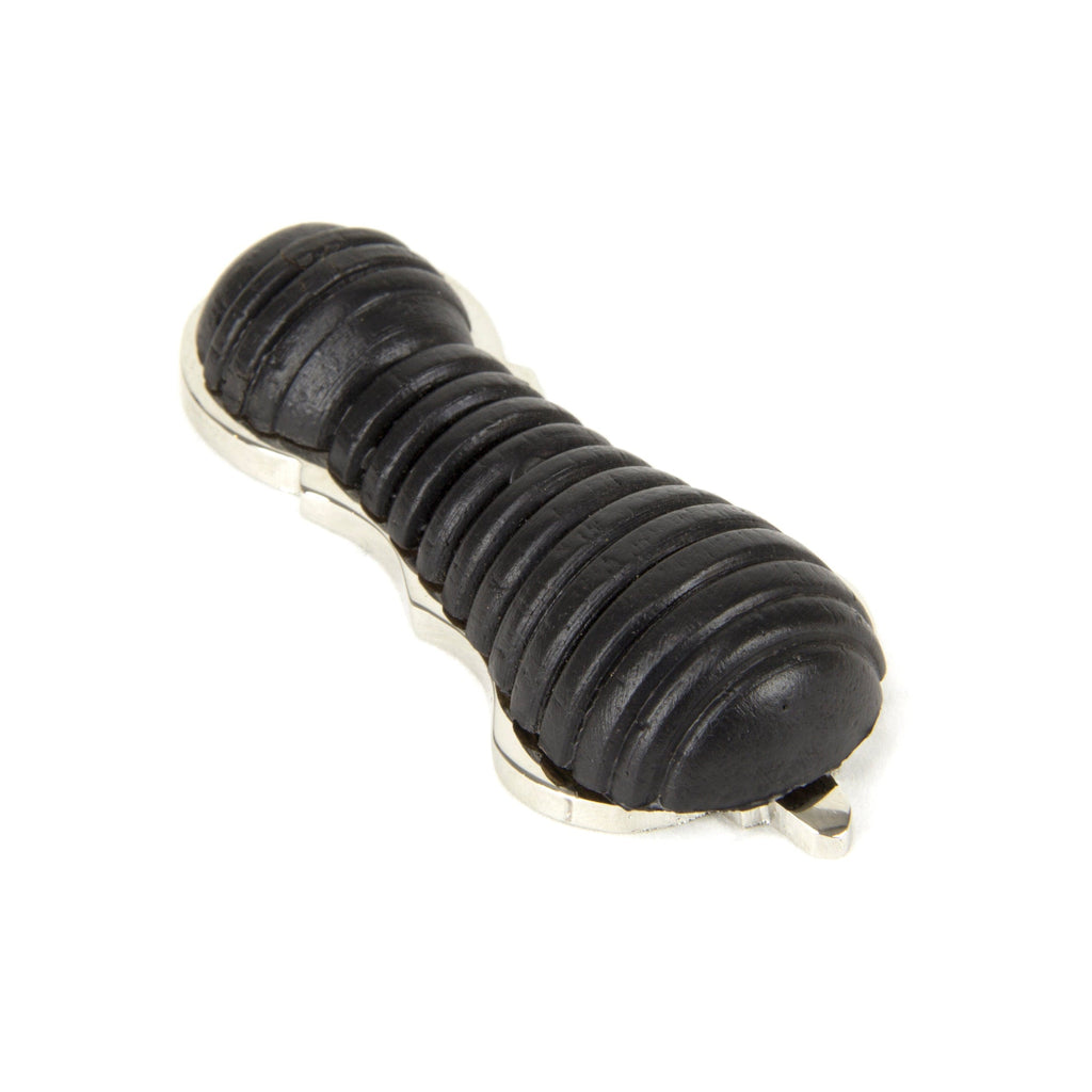 Ebony & Polished Nickel Beehive Escutcheon | From The Anvil-Escutcheons-Yester Home