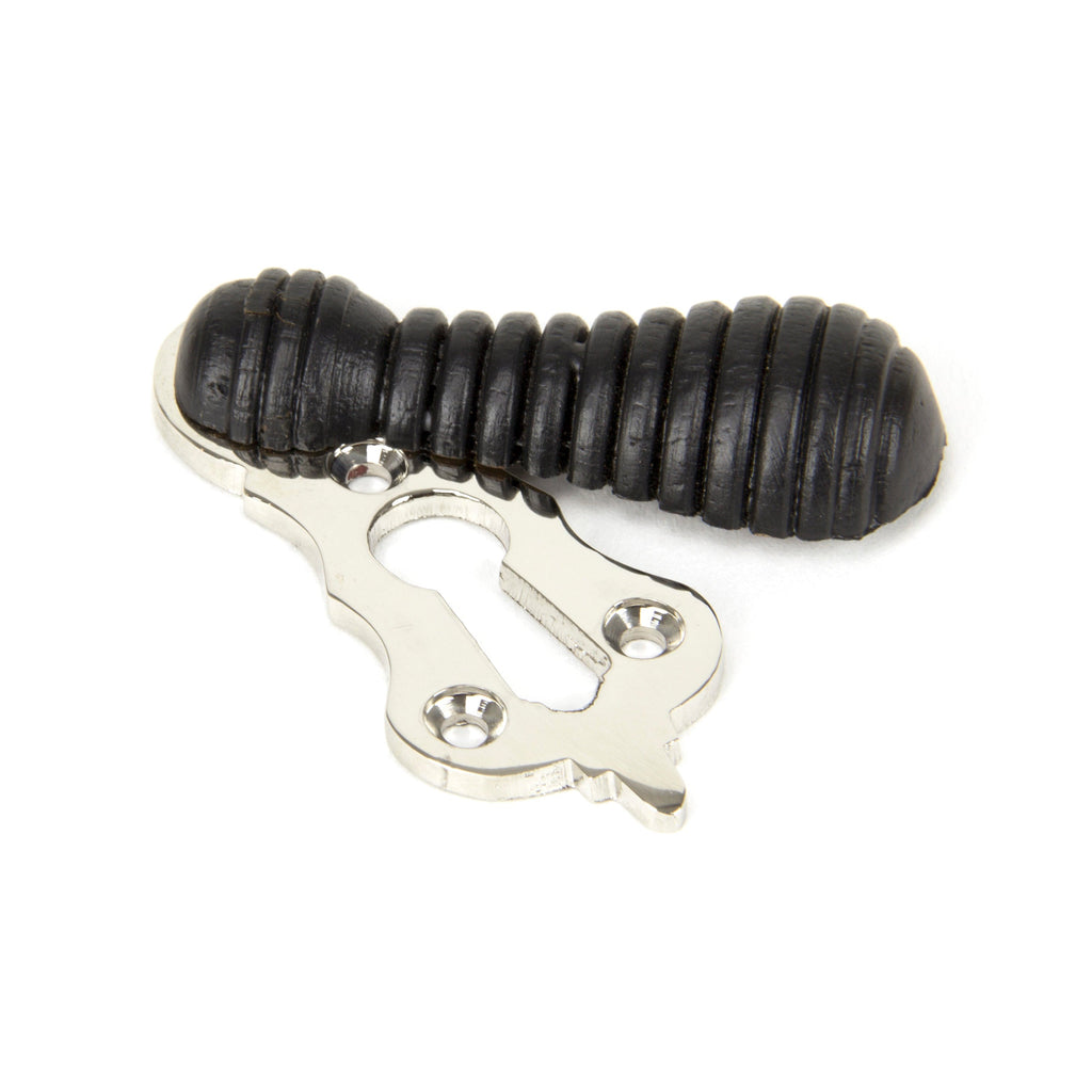 Ebony & Polished Nickel Beehive Escutcheon | From The Anvil-Escutcheons-Yester Home