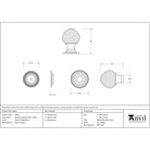 Ebony and AB Beehive Cabinet Knob 35mm | From The Anvil-Cabinet Knobs-Yester Home