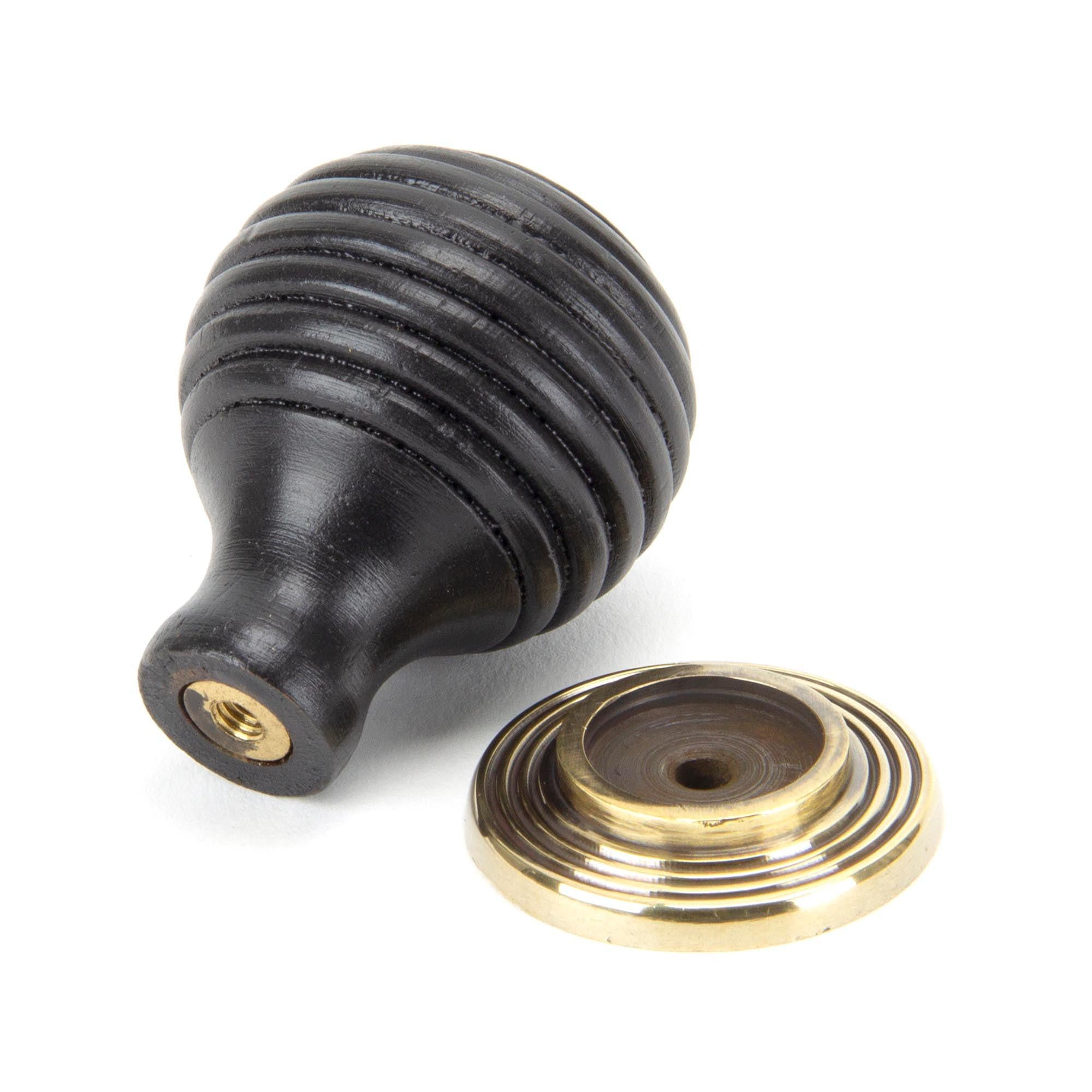 Ebony and AB Beehive Cabinet Knob 35mm | From The Anvil - Cabinet Knobs - From The Anvil - Yester Home