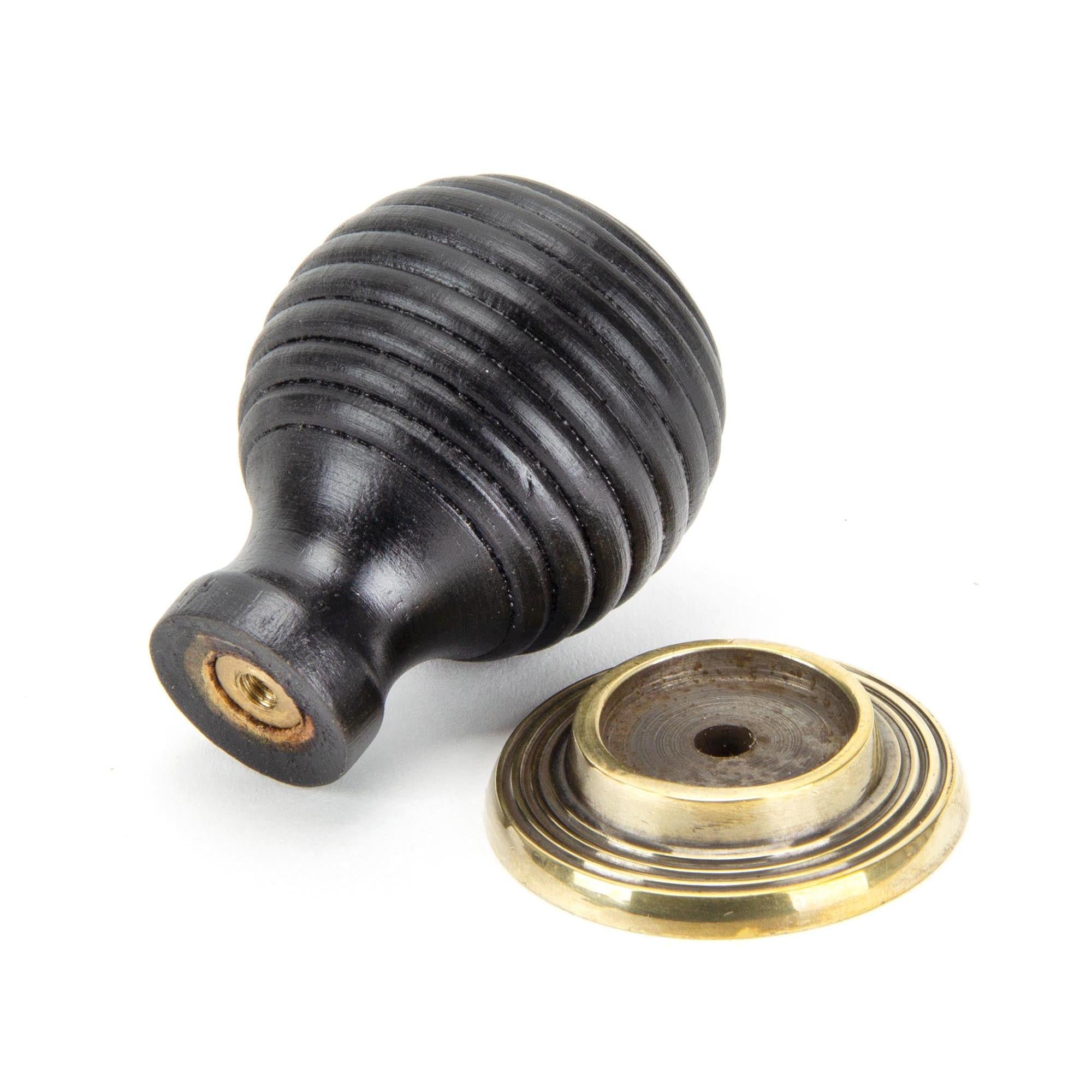 Ebony and AB Beehive Cabinet Knob 38mm | From The Anvil - Cabinet Knobs - From The Anvil - Yester Home